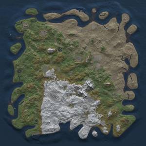 Thumbnail Rust Map: Procedural Map, Size: 5000, Seed: 426487005, 20 Monuments