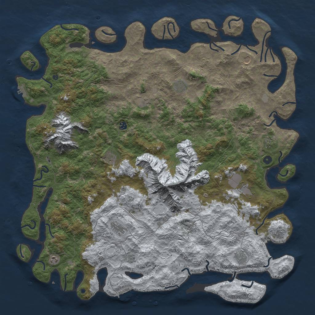 Rust Map: Procedural Map, Size: 5750, Seed: 2727, 20 Monuments