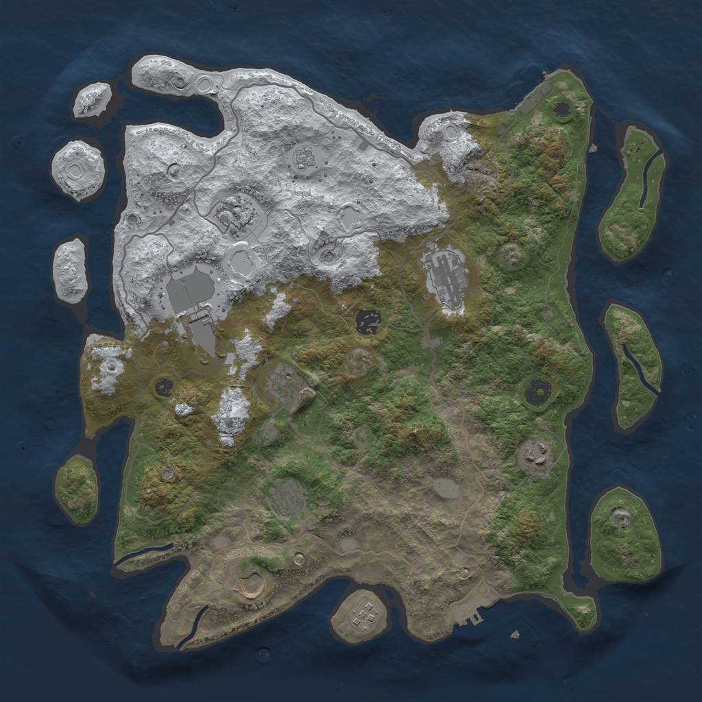 Rust Map: Procedural Map, Size: 4000, Seed: 89005218, 18 Monuments