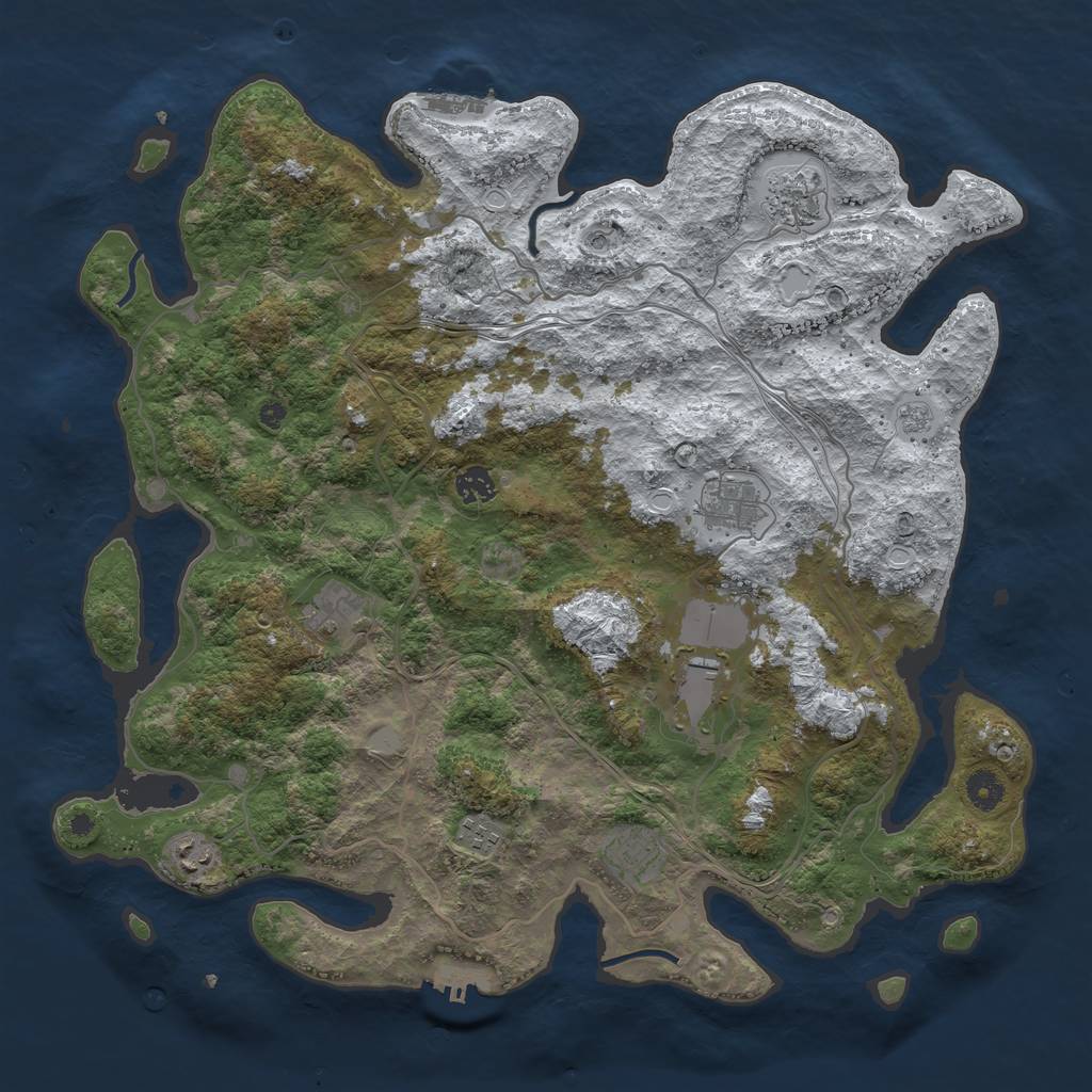 Rust Map: Procedural Map, Size: 4250, Seed: 231, 17 Monuments