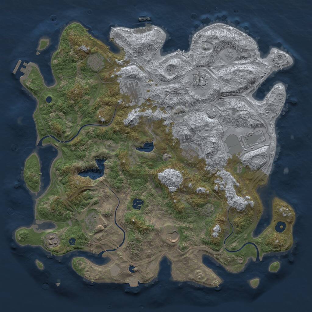 Rust Map: Procedural Map, Size: 4250, Seed: 231, 15 Monuments