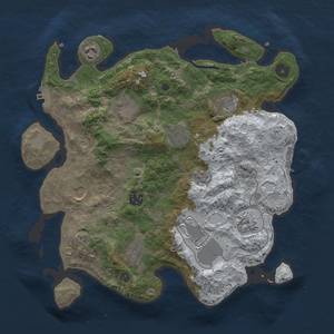 Thumbnail Rust Map: Procedural Map, Size: 3500, Seed: 8669725, 19 Monuments