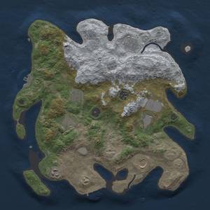 Thumbnail Rust Map: Procedural Map, Size: 3500, Seed: 20220623, 16 Monuments