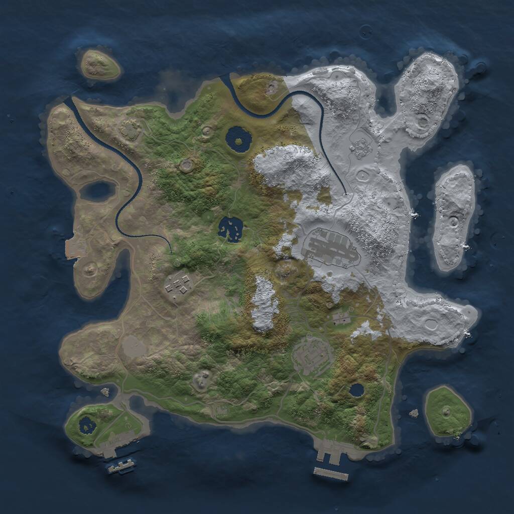 Rust Map: Procedural Map, Size: 3000, Seed: 862019084, 9 Monuments