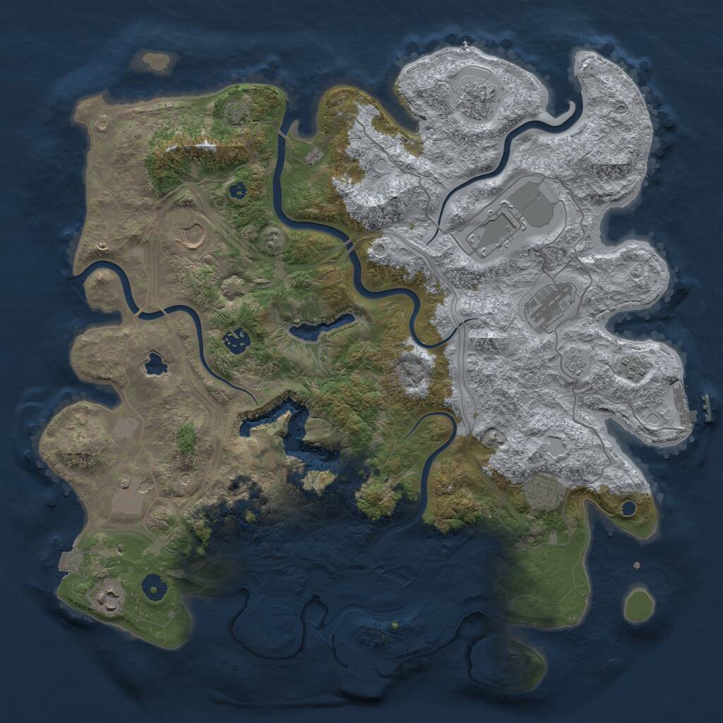 Rust Map: Procedural Map, Size: 4250, Seed: 102953048, 15 Monuments