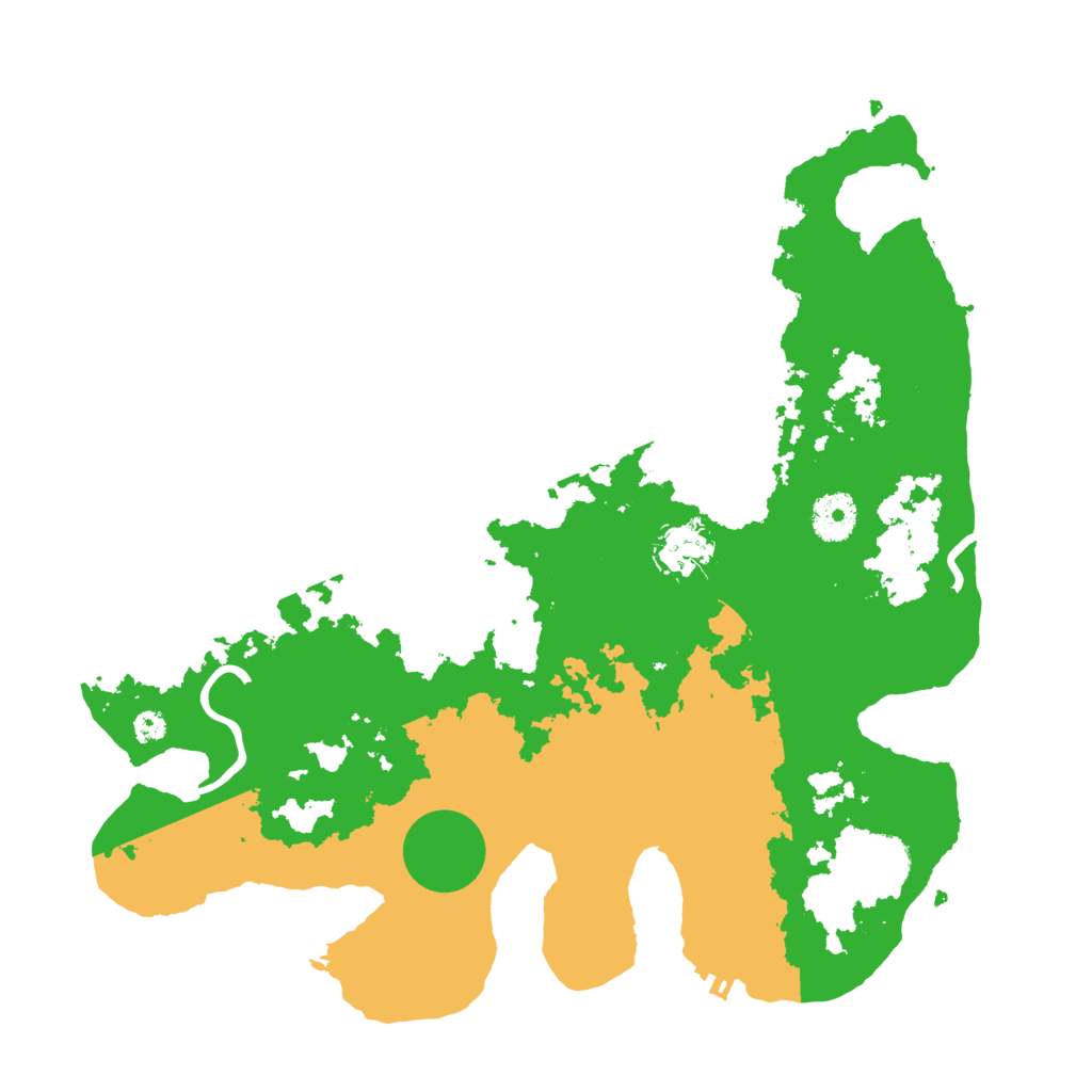Biome Rust Map: Procedural Map, Size: 3500, Seed: 304987243