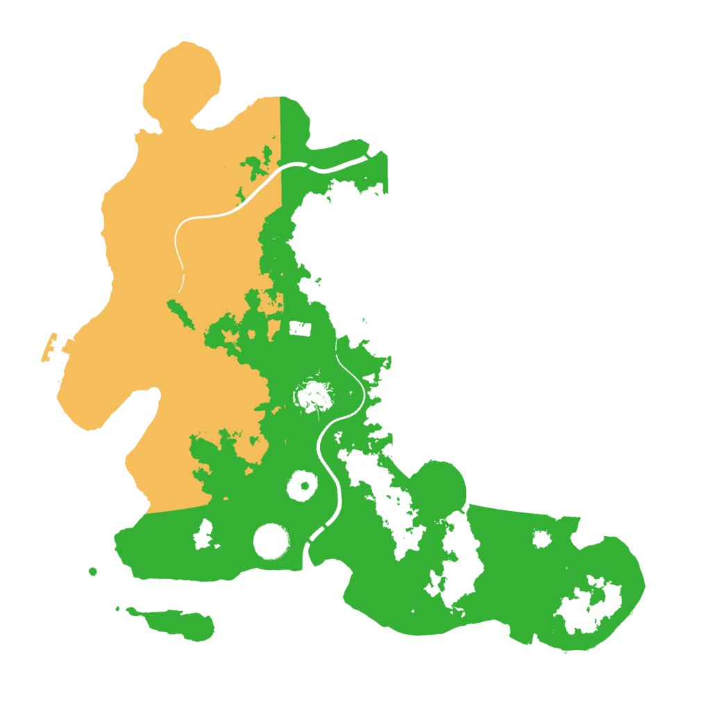 Biome Rust Map: Procedural Map, Size: 3500, Seed: 989744