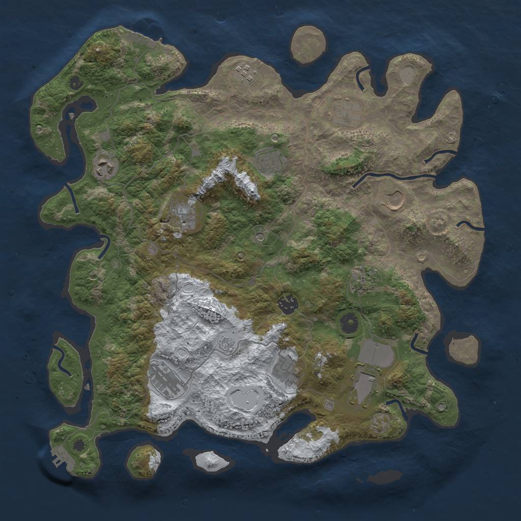Rust Map: Procedural Map, Size: 4000, Seed: 197192, 20 Monuments