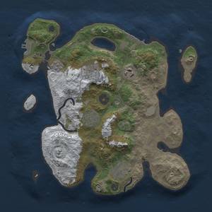 Thumbnail Rust Map: Procedural Map, Size: 3000, Seed: 2306, 13 Monuments