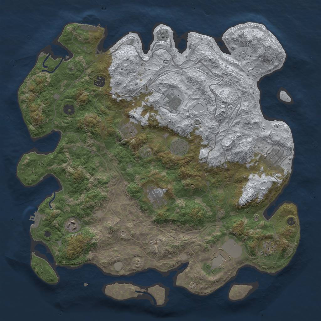 Rust Map: Procedural Map, Size: 4300, Seed: 1089, 19 Monuments