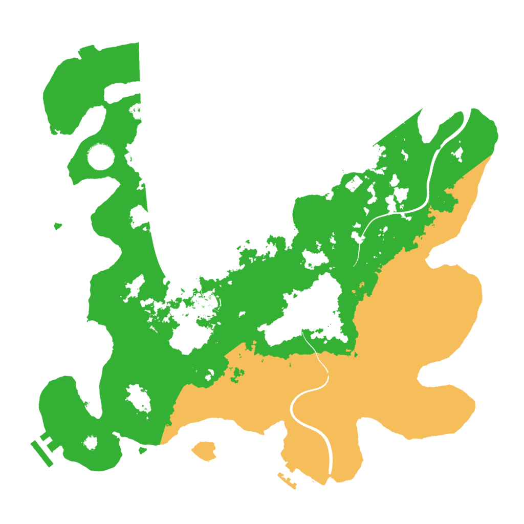 Biome Rust Map: Procedural Map, Size: 3500, Seed: 12772731
