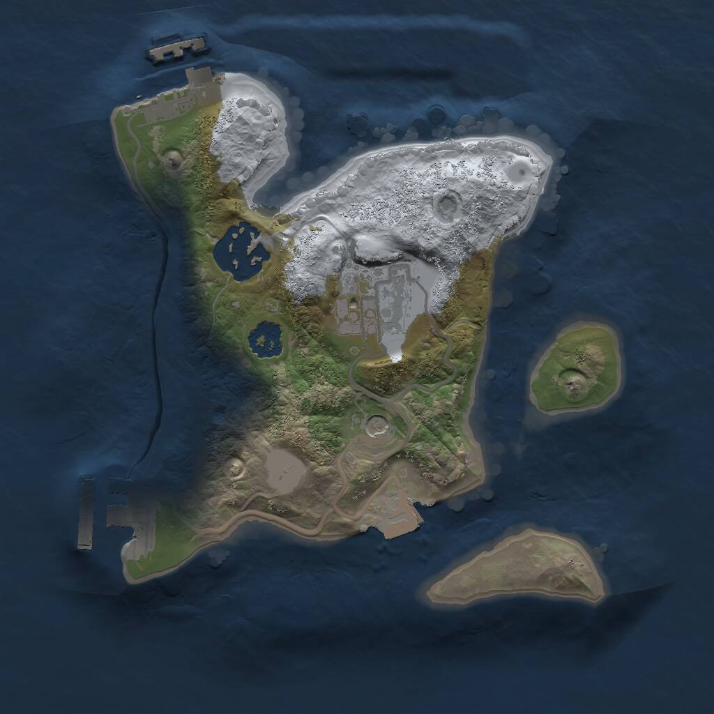 Rust Map: Procedural Map, Size: 2000, Seed: 152, 6 Monuments