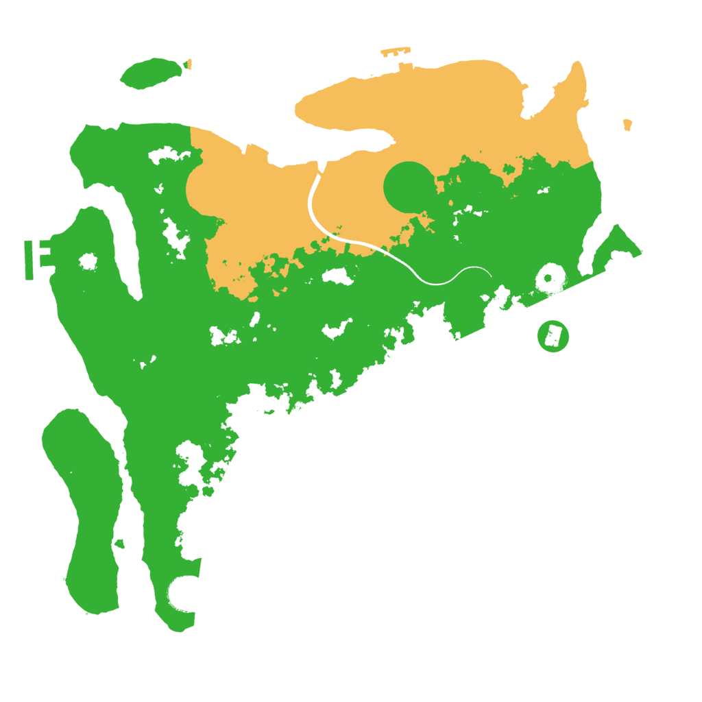 Biome Rust Map: Procedural Map, Size: 3600, Seed: 127464841