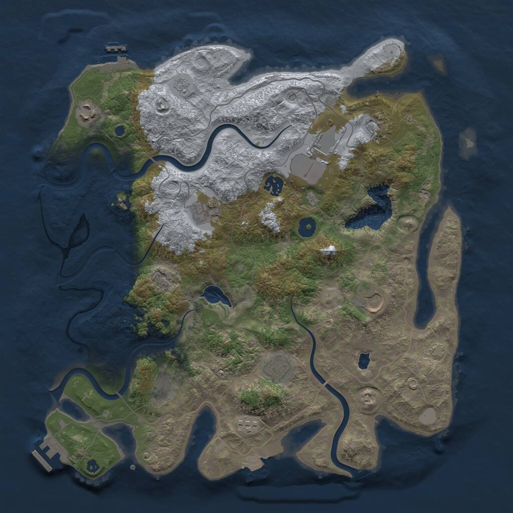 Rust Map: Procedural Map, Size: 4000, Seed: 213150211, 15 Monuments
