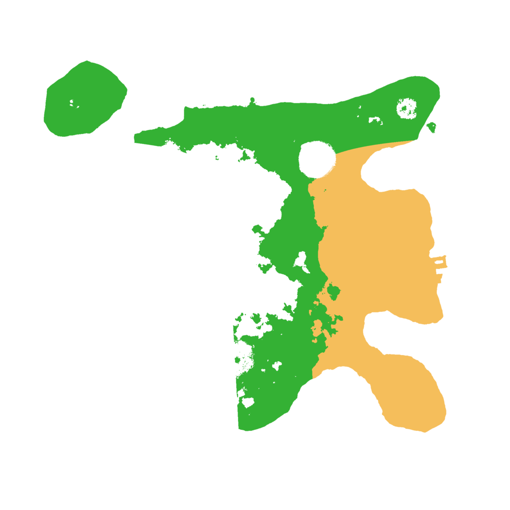 Biome Rust Map: Procedural Map, Size: 2500, Seed: 398435