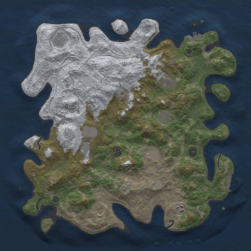 Rust Map: Procedural Map, Size: 4250, Seed: 650255, 19 Monuments