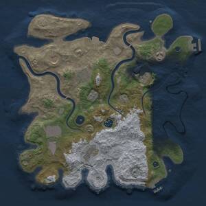 Thumbnail Rust Map: Procedural Map, Size: 3500, Seed: 824216722, 14 Monuments