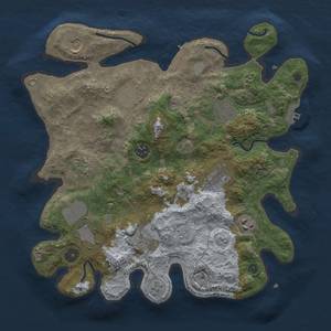 Thumbnail Rust Map: Procedural Map, Size: 3500, Seed: 824216722, 17 Monuments
