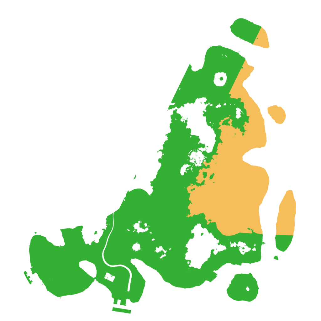 Biome Rust Map: Procedural Map, Size: 3500, Seed: 14203
