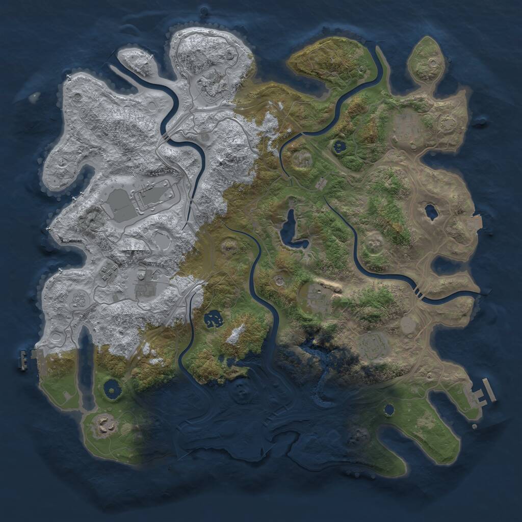 Rust Map: Procedural Map, Size: 4250, Seed: 1747751882, 15 Monuments