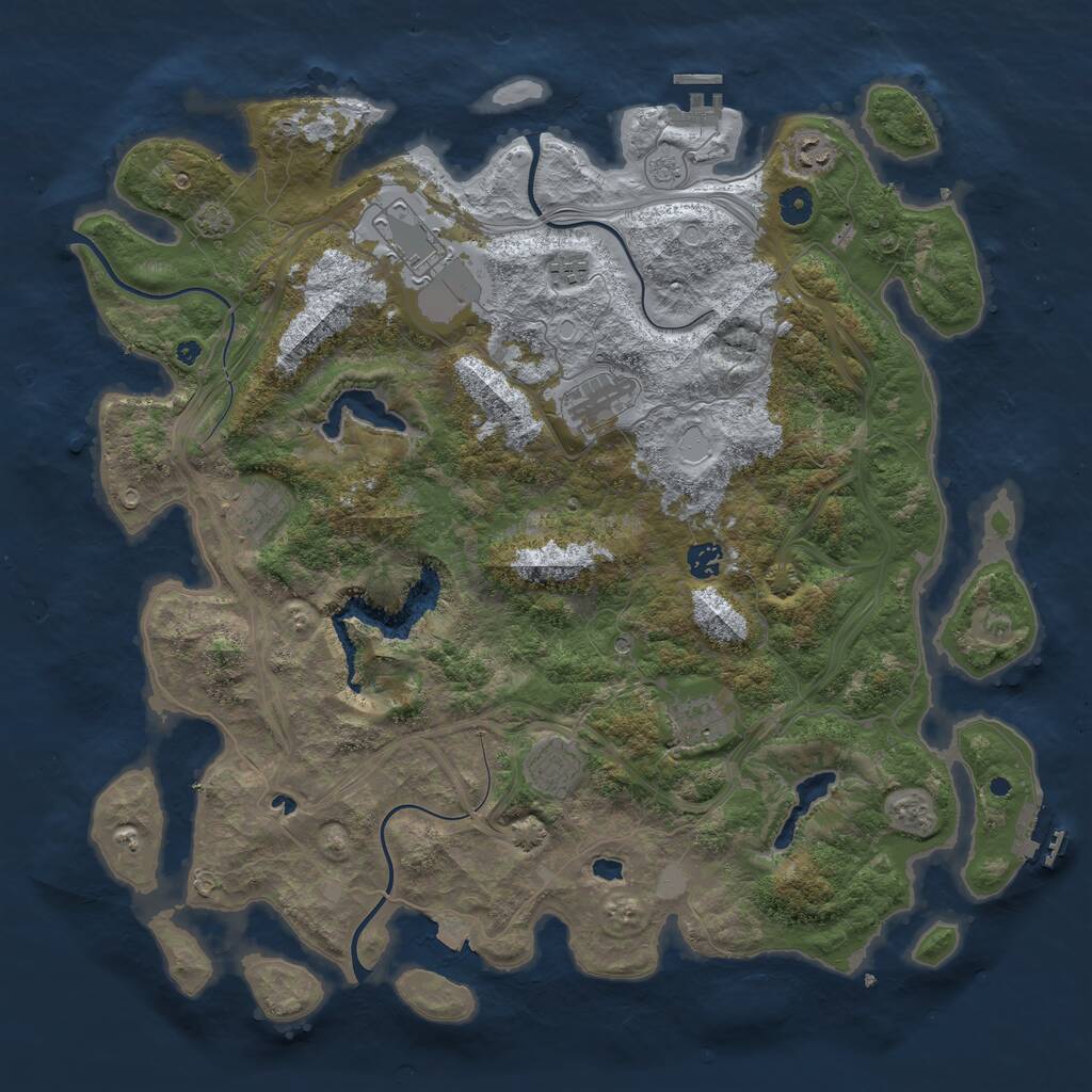 Rust Map: Procedural Map, Size: 4500, Seed: 16146, 14 Monuments