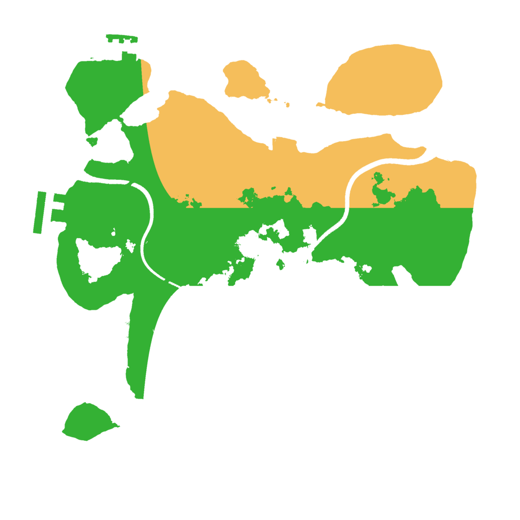 Biome Rust Map: Procedural Map, Size: 2500, Seed: 292236155