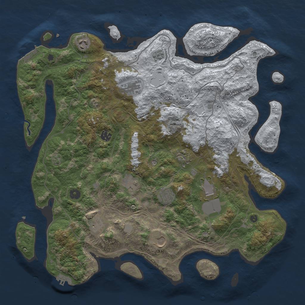 Rust Map: Procedural Map, Size: 4250, Seed: 5935543, 19 Monuments