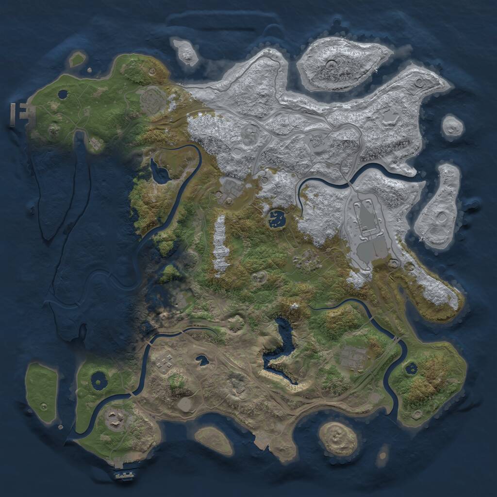 Rust Map: Procedural Map, Size: 4250, Seed: 5935543, 15 Monuments