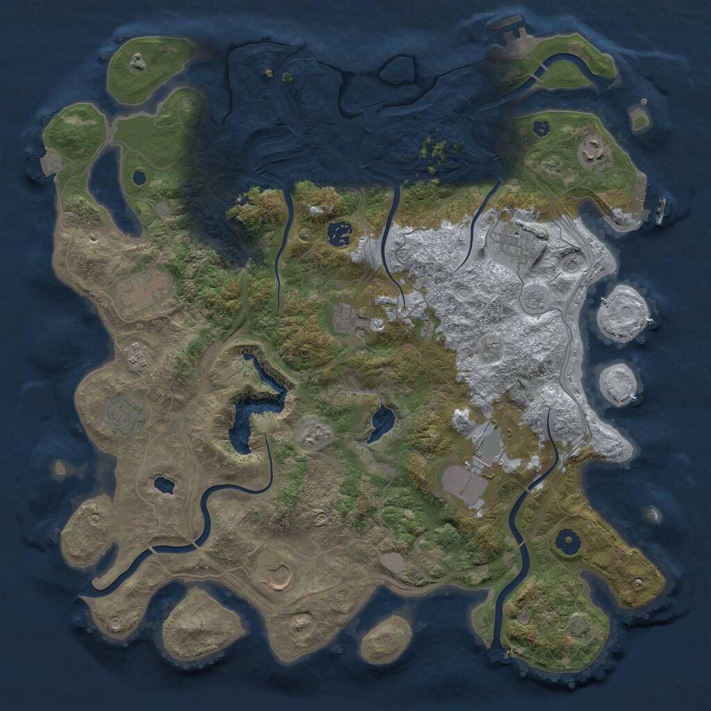 Rust Map: Procedural Map, Size: 4250, Seed: 597488913, 15 Monuments