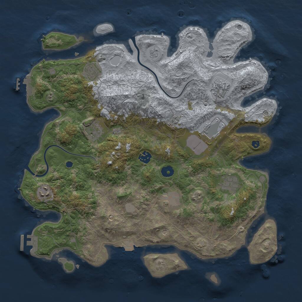 Rust Map: Procedural Map, Size: 3800, Seed: 240622, 15 Monuments