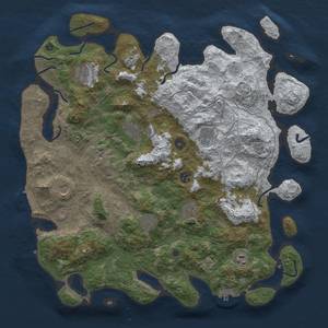 Thumbnail Rust Map: Procedural Map, Size: 4300, Seed: 471717, 18 Monuments