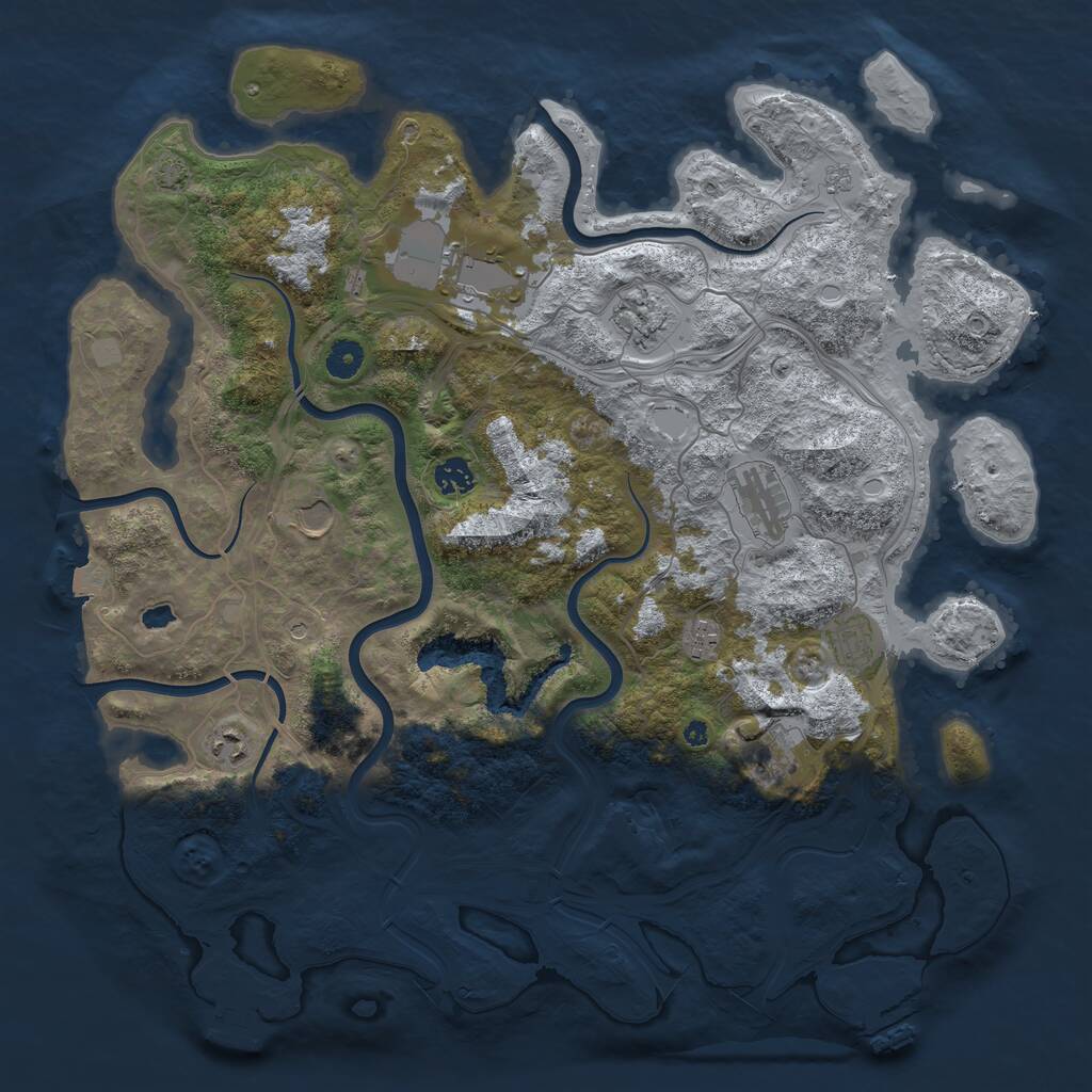 Rust Map: Procedural Map, Size: 4300, Seed: 471717, 15 Monuments