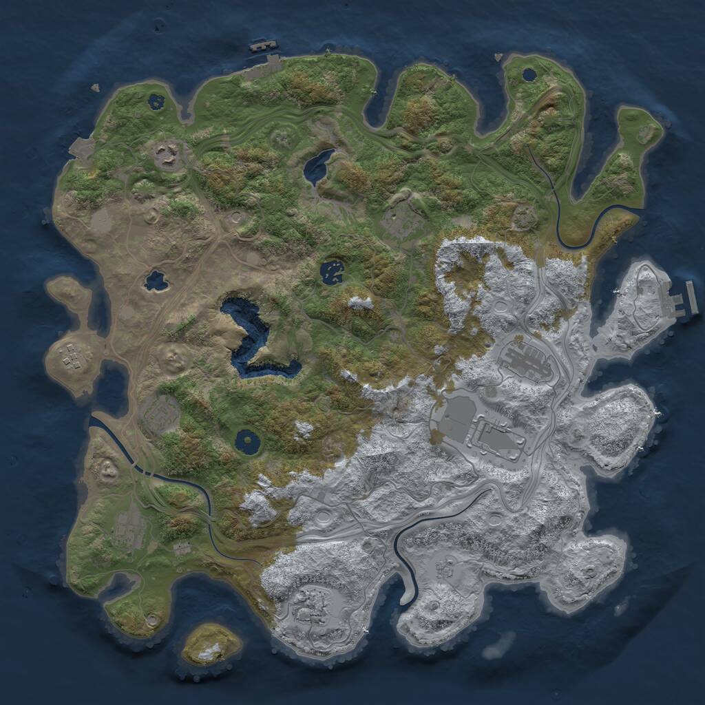 Rust Map: Procedural Map, Size: 4250, Seed: 225559417, 15 Monuments