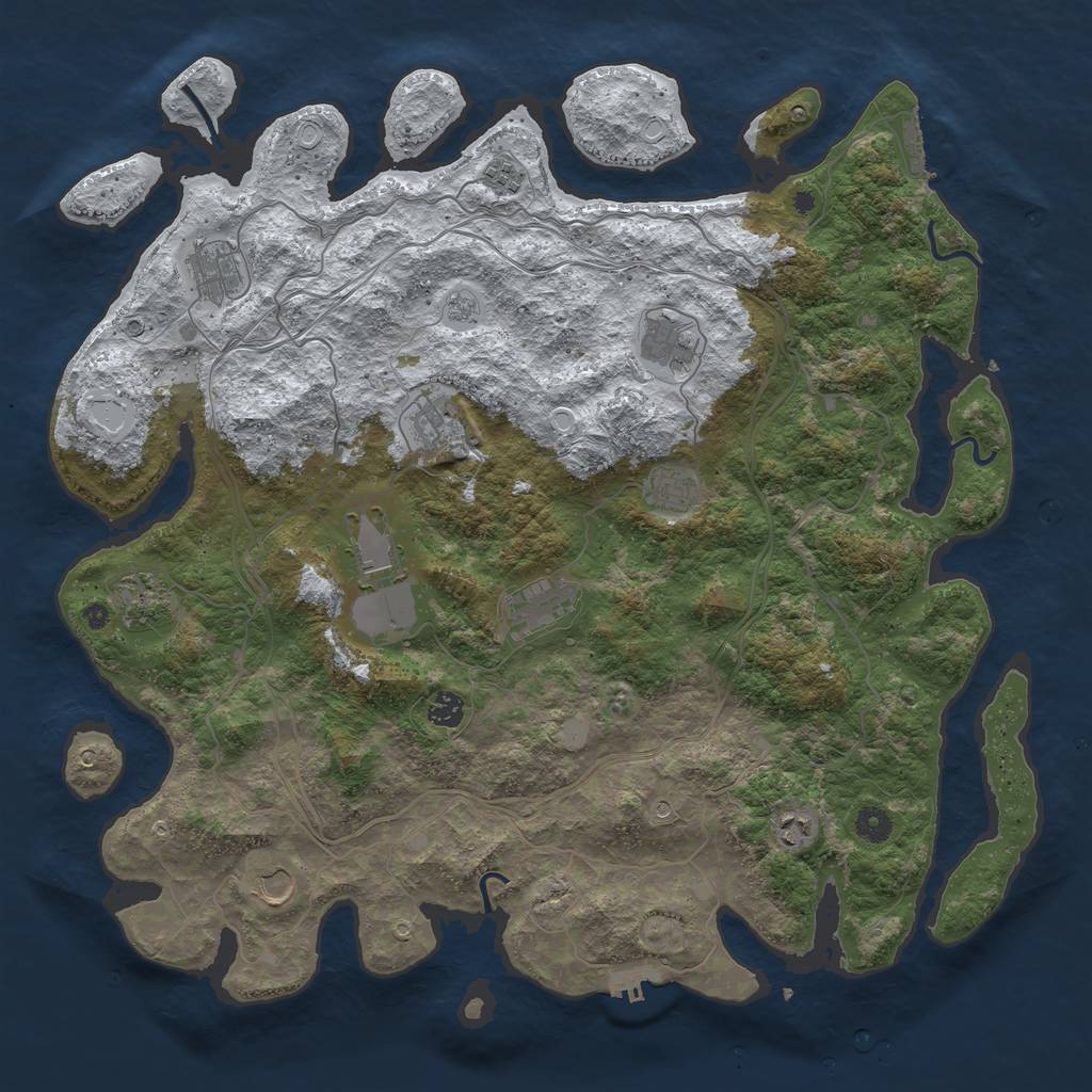 Rust Map: Procedural Map, Size: 4500, Seed: 1662517665, 20 Monuments