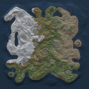 Thumbnail Rust Map: Procedural Map, Size: 3850, Seed: 2075060427, 20 Monuments