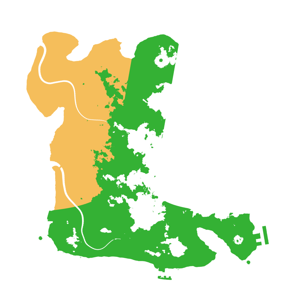 Biome Rust Map: Procedural Map, Size: 3200, Seed: 530897572