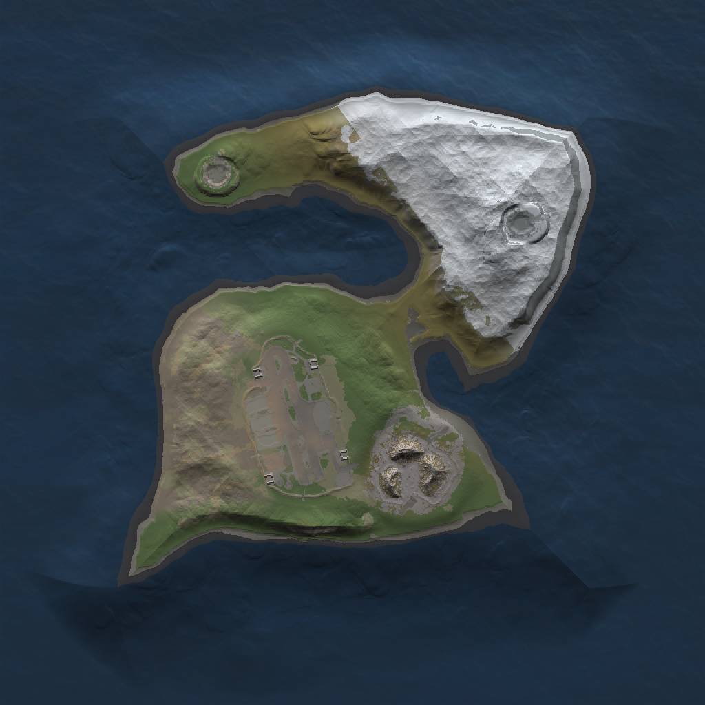 Rust Map: Barren, Size: 1500, Seed: 89, 4 Monuments