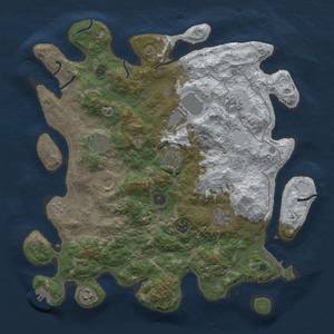 Thumbnail Rust Map: Procedural Map, Size: 4000, Seed: 512285700, 18 Monuments