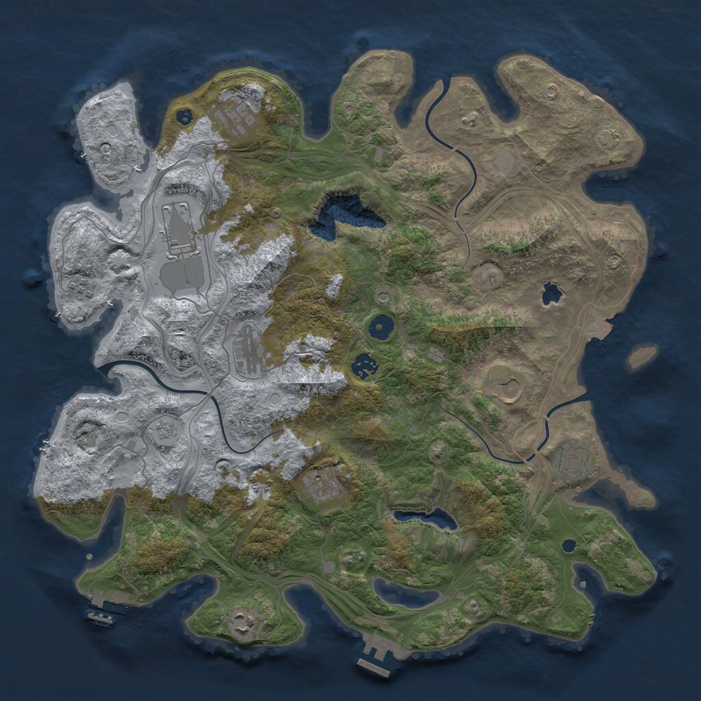 Rust Map: Procedural Map, Size: 4250, Seed: 204476147, 15 Monuments