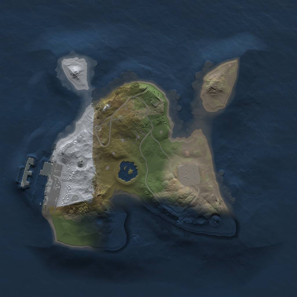 Rust Map: Procedural Map, Size: 1500, Seed: 51545, 2 Monuments