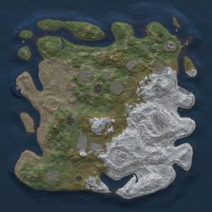 Thumbnail Rust Map: Procedural Map, Size: 4000, Seed: 462585005, 20 Monuments