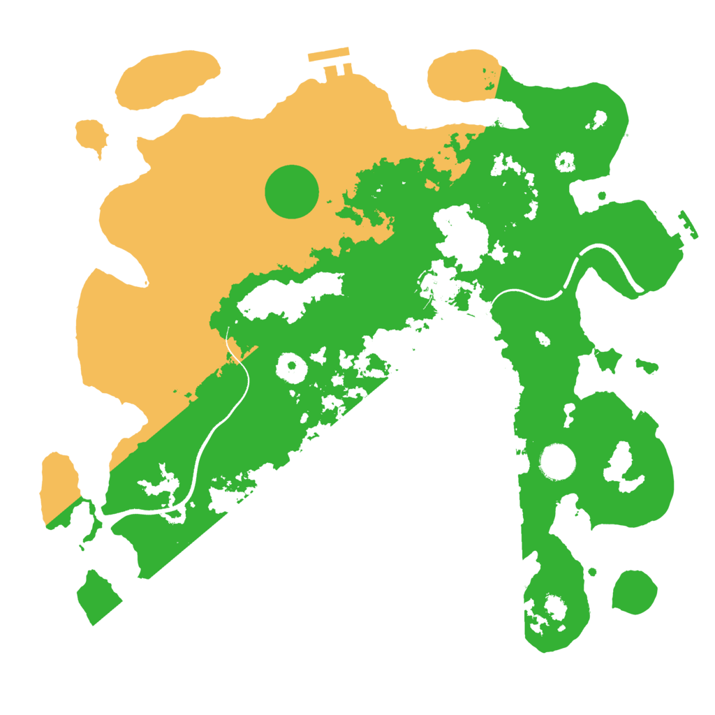 Biome Rust Map: Procedural Map, Size: 3500, Seed: 297314243