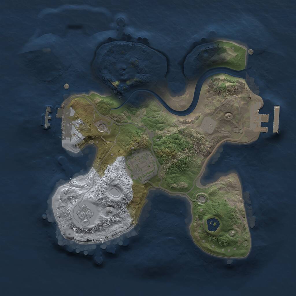 Rust Map: Procedural Map, Size: 2200, Seed: 730890532, 6 Monuments
