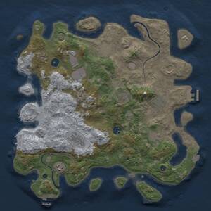 Thumbnail Rust Map: Procedural Map, Size: 3850, Seed: 1518361250, 17 Monuments