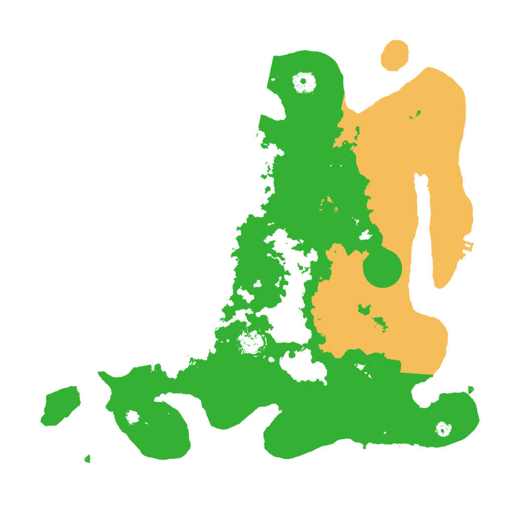 Biome Rust Map: Procedural Map, Size: 3500, Seed: 25745