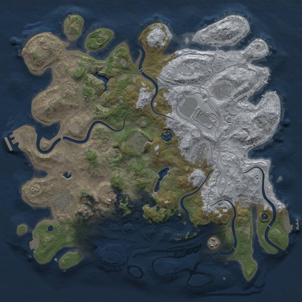 Rust Map: Procedural Map, Size: 4250, Seed: 1656932116, 16 Monuments