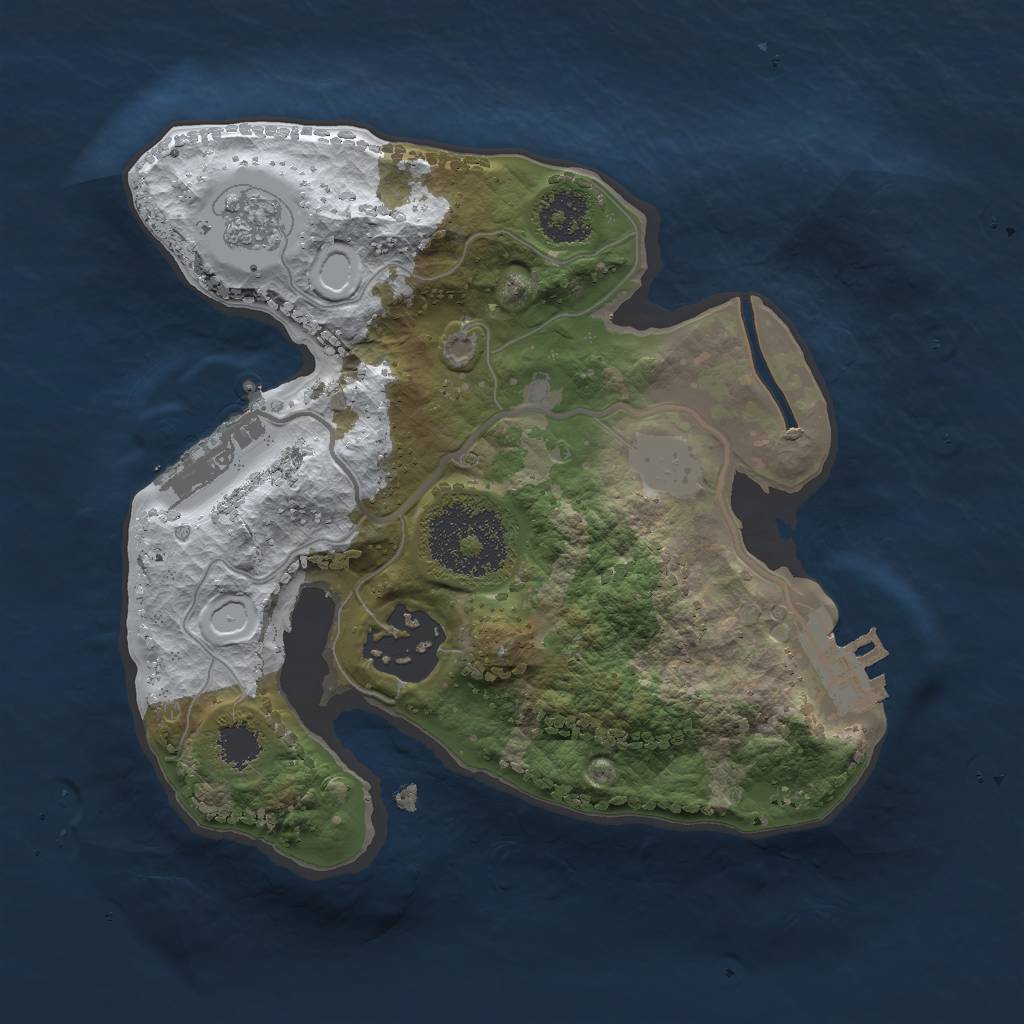 Rust Map: Procedural Map, Size: 2000, Seed: 147798147, 9 Monuments