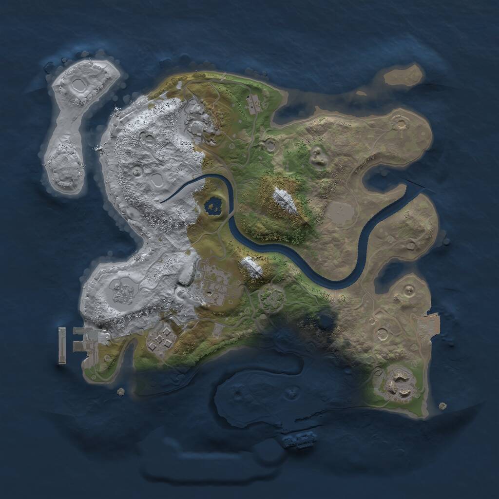 Rust Map: Procedural Map, Size: 2700, Seed: 1509989311, 10 Monuments