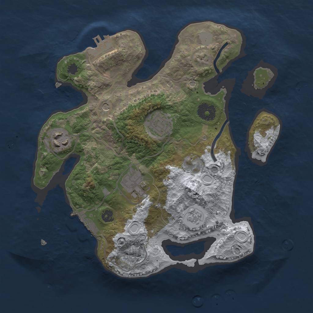 Rust Map: Procedural Map, Size: 2600, Seed: 13, 12 Monuments