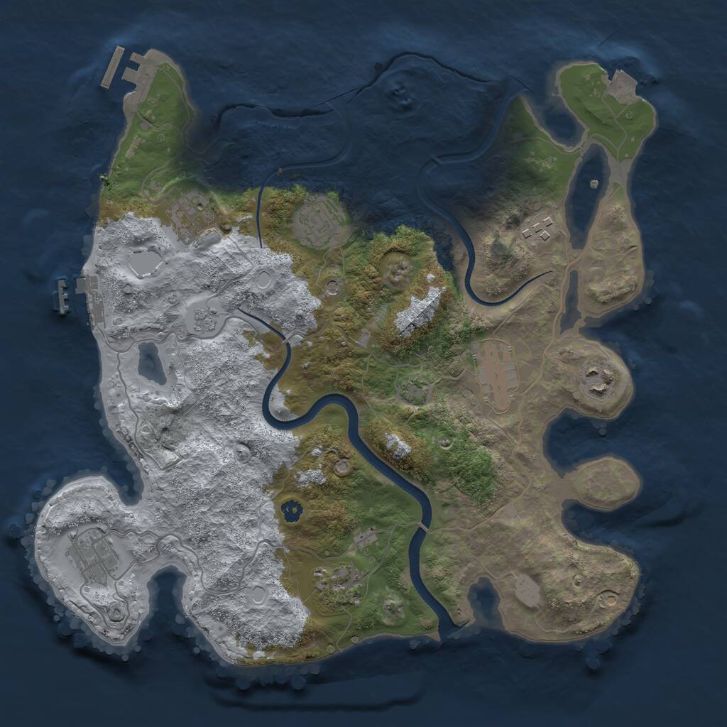 Rust Map: Procedural Map, Size: 3350, Seed: 160798, 13 Monuments